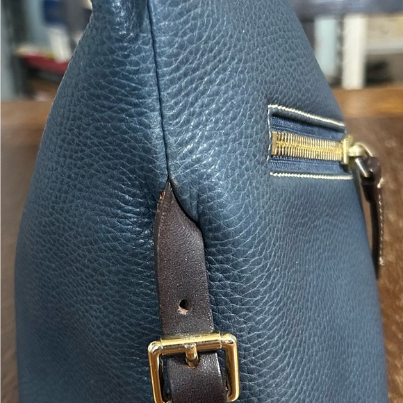 Dooney & Bourke Marine Blue Leather Hobo Shoulder Bag - Picture 4 of 9